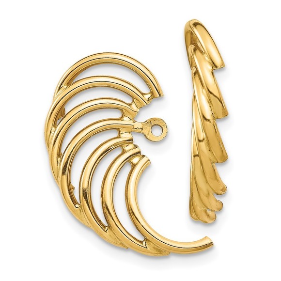 14k Polished Swirl Shaped Earring Jackets,All Products : American Fashion Style Bags On Sale 14k Polished Swirl Shaped Earring Jackets,All Products : American Fashion Style Bags On Sale